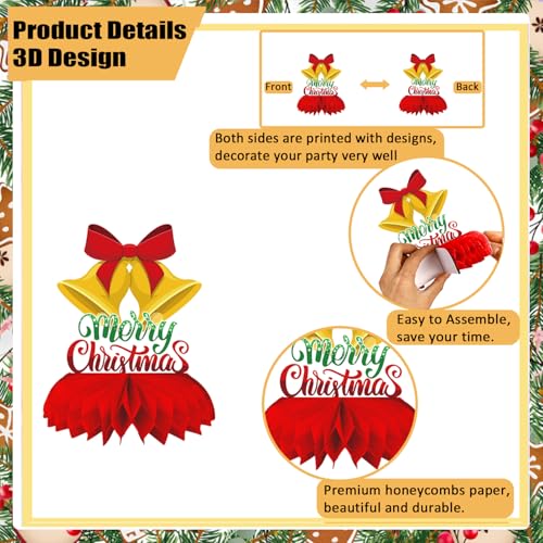 Christmas Table Centerpieces - Christmas Table Decorations for Christmas Party Decorations, 9Pcs