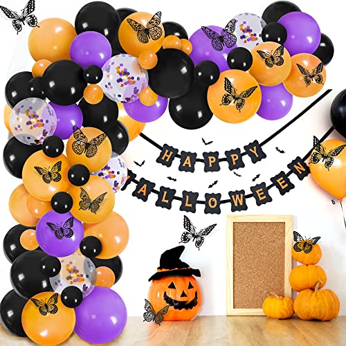 SAOROPEB 3D Butterfly Wall Decor 48 Pcs Black Butterfly Decoration Sticker - color: 48 Pcs, Black