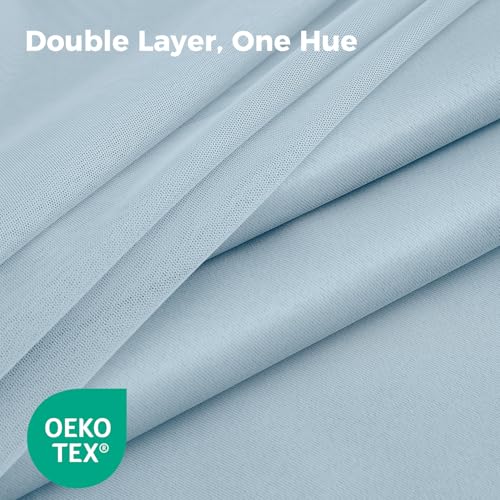 100% Blackout Curtains for Bedroom, Double Layer Blue 72" L - color: Celestial Blue, size: 52"W x 72"L (Pack of 2)