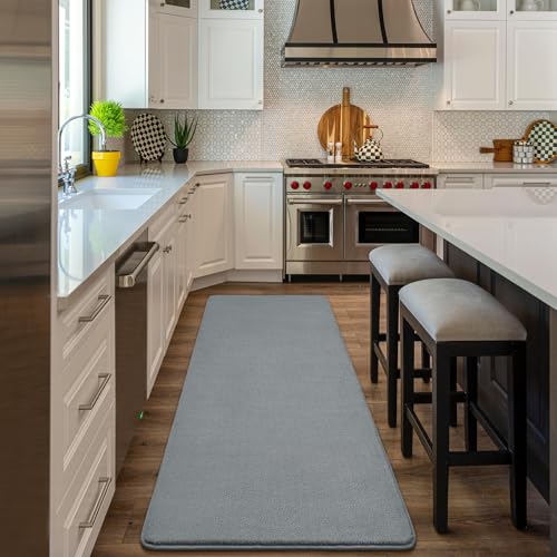 Amearea Modern Soft Hallway Runner Rug, 2x6 Feet Grey Washable Runner Rugs - color: Grey, size: 2' x 6' (Runner)