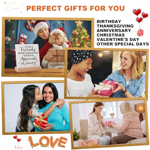 Friend Friendship Birthday Gifts for Best Friends Bestie BFF, Thank You Gifts for Work Sister Bestie True Long Distance New Friend Friendgiving Appreciation Decor Plaques - style: Friends