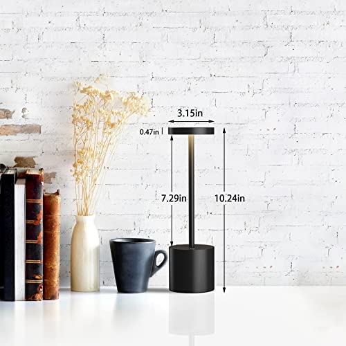 TBBGA LED Cordless Table Lamps Set of 2, 5000mAh Rechargeable Table Light - color: Black2