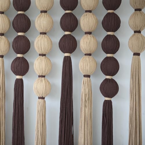 Macrame Wall Hanging Large Boho Wall Decor Natural Brown Khaki 39"W*39"L - color: Brown Khaki