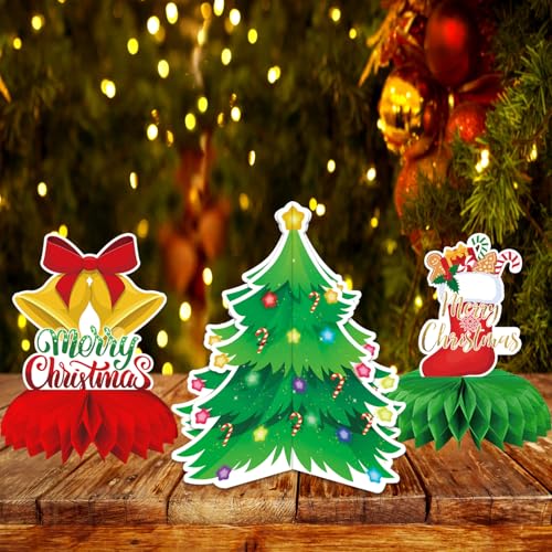 Christmas Table Centerpieces - Christmas Table Decorations for Christmas Party Decorations, 9Pcs
