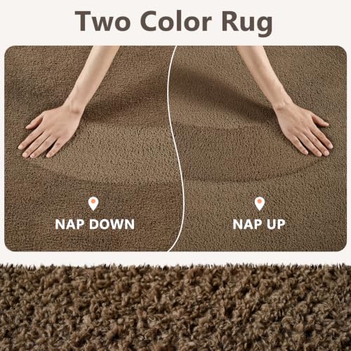 3x5 Beige Brown Solid Area Rug Washable Non-Slip Soft for Bedroom Kitchen - color: 13 Beige Brown Solid, size: 3' x 5' (Rectangular)