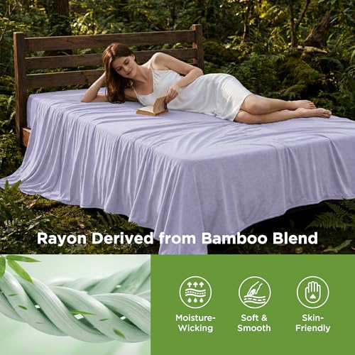 Bedsure Silky Soft Cooling Blanket Full Size, 80"x90", Lavender - color: 04- Lavender, size: Full (80" X 90")