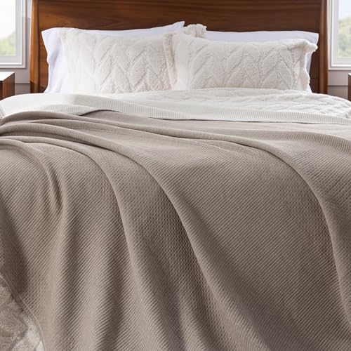 Berkshire 3-Layer Blanket, Ultra Soft Lightweight Blanket with Cotton-Like Feel, All-Season Cozy Bed Cover for Couch or Bed, Machine Washable (60" x 90", Curio Grey) - color: Curio Grey, size: Twin (60 in x 90 in)