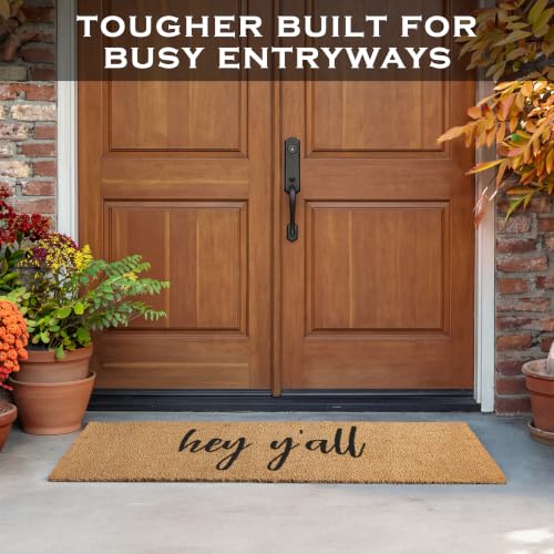 MAINEVENT Hey Y'all Large Door Mat 50x15 Inch, Large Front Outdoor Entrance, Long Front Door Mat, Doormat Oversized Outdoor - size: 1'3" x 4'2" (Rectangular)