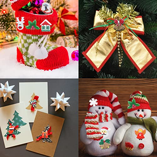 HADDIY Christmas Resin Charms for Crafts,100pcs Flatback Slime Beads Decor