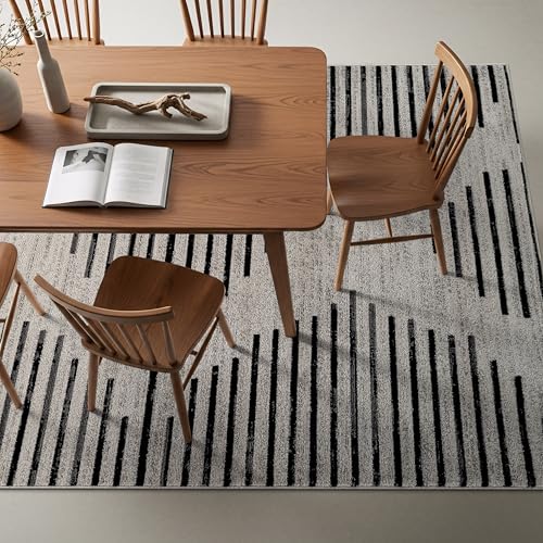 Rugshop Contemporary Abstract Area Rug for Living Room Cream 5' x 7' - size: 5' x 7' (Rectangular)