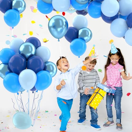 Patimate Blue Latex Party Balloons Set 50 pcs 12 inch - color: Blue