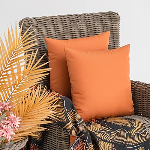 JMGBird Outside Pillows Patio Pillows Outdoor Throw Pillow with Insert - color: Orange