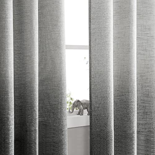 Central Park Ombre Semi Sheer Curtain, Cream White to Grey, 40" Wx84 Lx2 - color: Grey, size: 40"W x 84"L (Pack of 2)