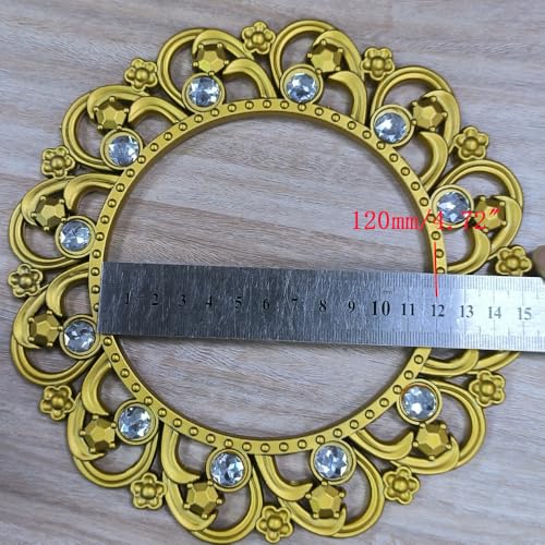 2 Pack Gold Curtain Tiebacks, Round Drapery Holdbacks, 12 Crystals - style: 12 Crystals Gold