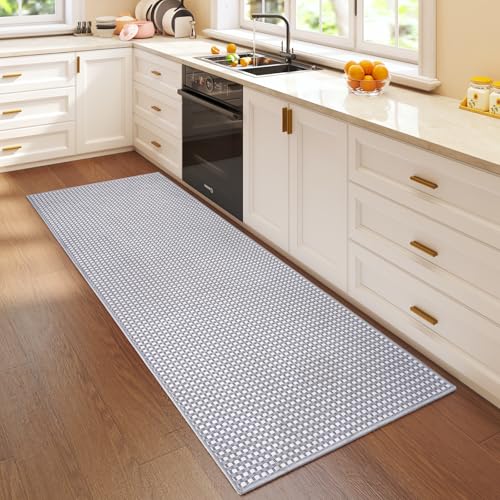 YDKGL Hallway Runner Rug Woven Washable Long Kitchen Runner Gray 2x5 ft - color: A- Light Grey, size: 2' x 5'