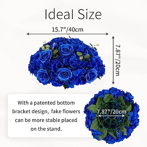 Royal Blue Flowers Balls Centerpieces: 15.7in Diam, Set of 10 - color: Royal Blue, size: 15.7" Diam - 10 PCS