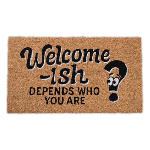 Funny Coir Door Mats Outside and Inside, Welcome, 17 x 30 in - color: Welcome