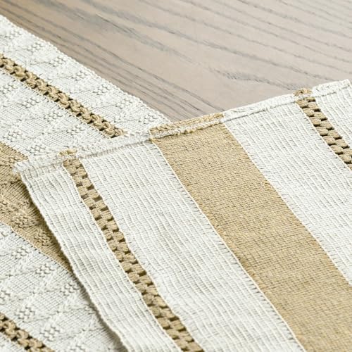 Artoid Mode Burlap Brown Rustic Woven Table Runner 12x60 Inch - color: Burlap Brown, size: 12" x 60", Table Runner