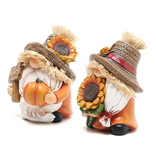 Hodao 2pcs Thanksgiving Gnomes Decor, Fall Decorations for Home - color: Brown-yellow Gnomes-2 Pc