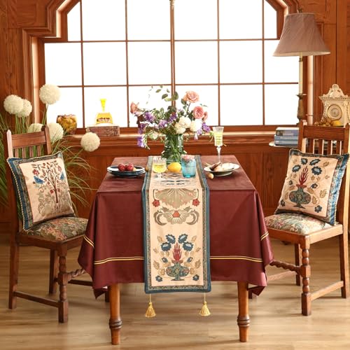 Patdrea Designer Vintage French Velvet Table Runner,12"X87"-Herbert E - color: Herbert E Velvet, size: 12"*87"