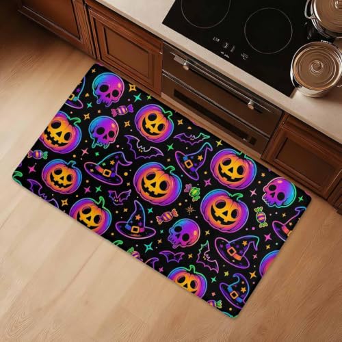 Laser Pumpkin Kitchen Comfort Mat 36x20in Anti-Fatigue Kitchen Mats - color: Laser Pumpkin