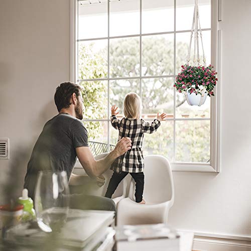 IGaiety 5 Pack Macrame Plant Hangers with Hooks for Indoor Outdoor Decor - size: 5 Pack