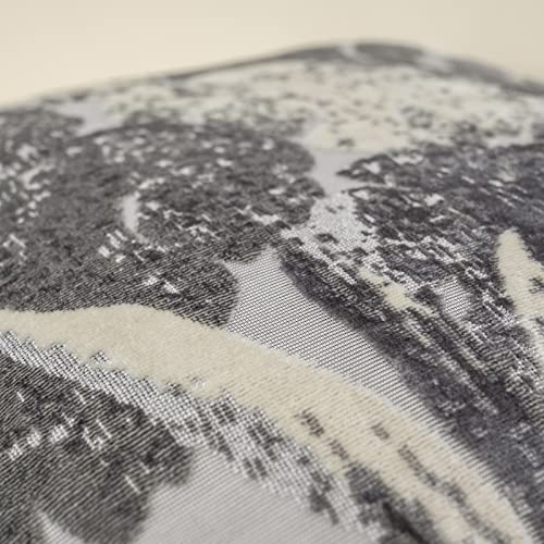 Yangest Grey Leaf Rectangle Pillow Cover Cut Velvet Cushion Cover Luxury Modern Pillowcover for Couch Living Room Bedroom,12x20 Inch - color: Grey, size: 20" x 12" (Pack of 1)