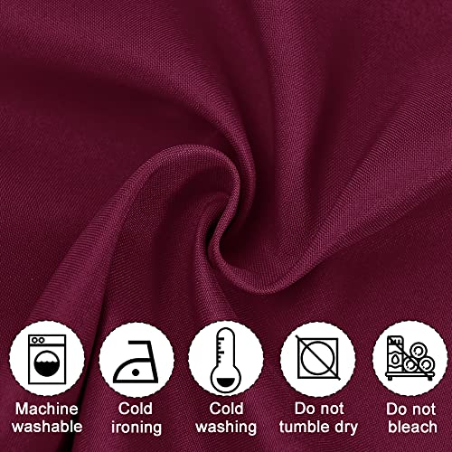 JIUZHEN Burgundy Valance Curtains for Window 1 Panel, 52 x 18 Inches - color: Burgundy, size: 52"W x 18"L (Pack of 1)