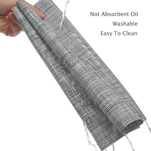 Myir JUN Placemats Set of 6 Kitchen and Dining Table Placemats - color: B-gray, size: Set of 6