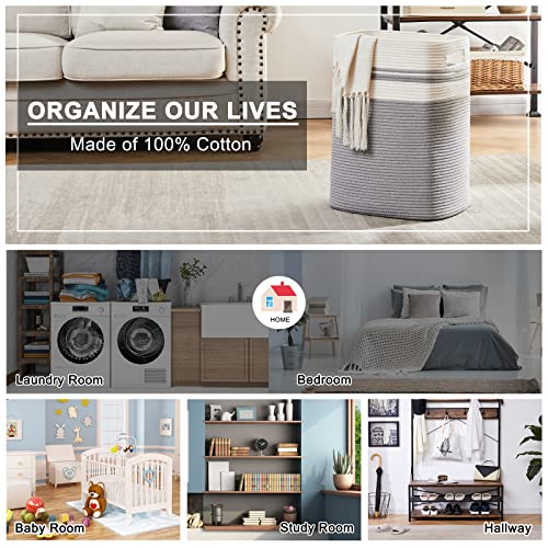 OIAHOMY Laundry Hamper Collapsible Laundry Basket Clothes Organizer Gray - color: Gray, size: 16.5*13*22