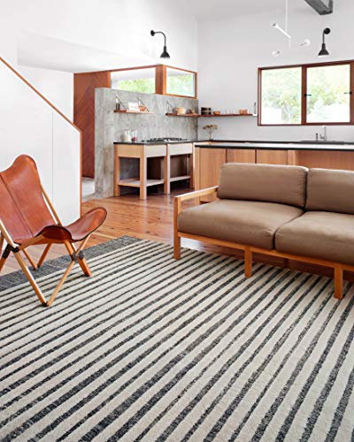 Loloi Hagen Collection HAG-01 White/Ocean 5'-3" x 7'-8" Area Rug - color: White / Ocean, size: 5'3" x 7'8" (Rectangular)