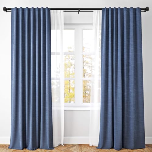 1" Black Double Curtain Rod 84"-120", Floral Carved Ball Finials - color: Black, size: 84“-120”