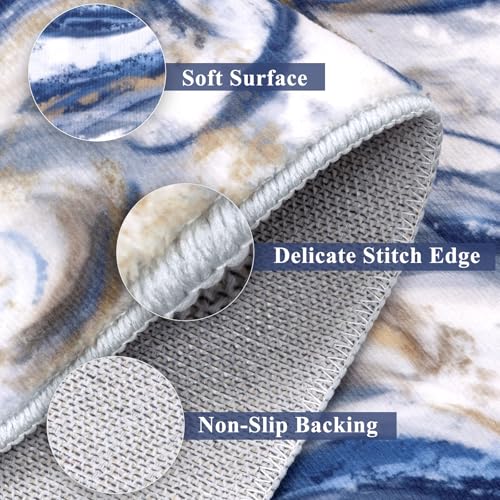 Yamaziot 2x10 Washable Modern Abstract Runner Rug Non-Slip for Hallways - color: Blue, size: 2x10ft