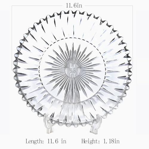Glass Fruit Bowl or Decorative Bowl, used for Kitchen counter or living room center table decoration, Centerpiece Bowl,Glass tray (11.6)