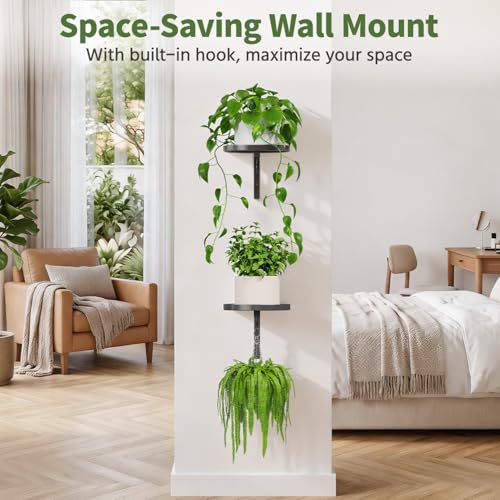 LASZOLA Plant Hanger Holder Window Shelf Wall Mounted Indoor, 2 Pcs Black - color: Black, size: 2