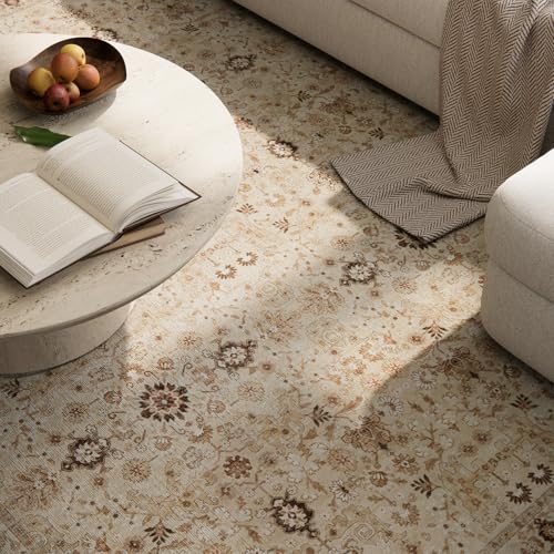 Machine Washable Hallway Runner Rug: 2'x6' Kitchen Rugs - color: Beige /Khaki/Multi, size: 2' x 6' (Rectangular)