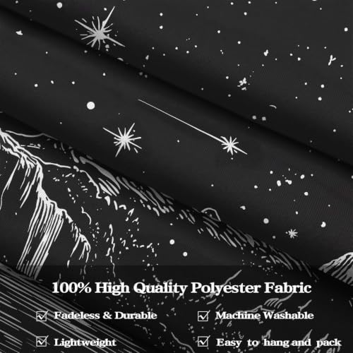 Accnicc Black and White Forest Mountain Tapestry 80x60 Inch - color: Black and White Waterfall, size: 80"L x 60"W