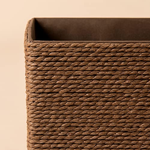 LA JOLIE MUSE Bathroom Basket Organizers, Paper Rope Storage, Brown 4 Pack - color: Brown