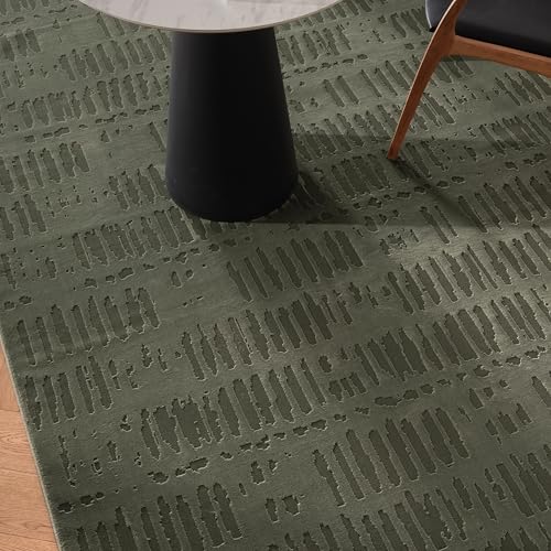 Revival Rugs Shell 8'x10' Area Rugs - Washable, Medium Pile, Green - color: Green, size: 7'10" x 10' (Rectangular)
