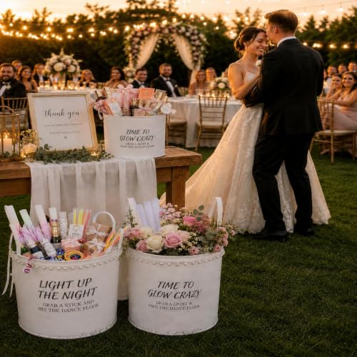 3 Pcs Wedding Baskets with Handles, 15.7in Large & 11.8in Medium Pearl-Trim Felt Baskets | Storage Baskets for Glow Sticks, Flip Flops, Blankets & Favors for Wedding Reception
