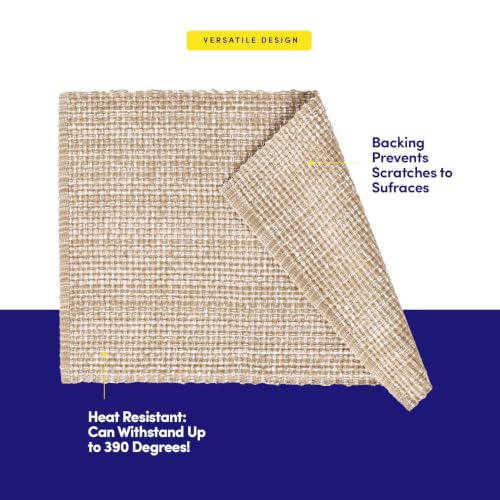 Sweet Home Collection 100% Cotton Placemats for Dining Room Rectangle Two Tone Woven Fabric 13" x 19" Soft Durable Table Mat Set, Set of 4, Eggshell - color: Eggshell, size: Rectangle 13" x 19"