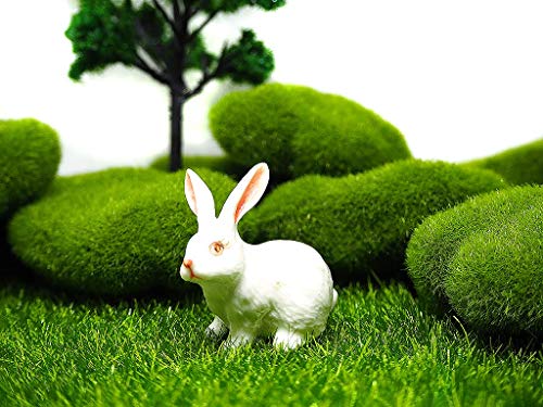 Handmade Ceramic White Rabbit Figurine, Easter and Shelf Decor
