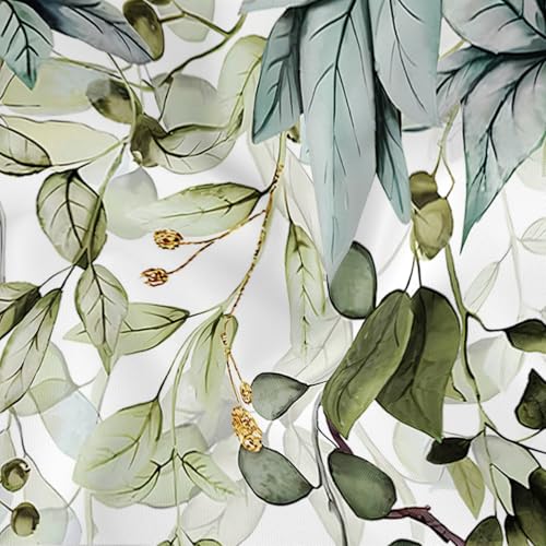 Sage Green Eucalyptus Leaves Swag Curtains 1 Panel, 56x36 in - color: Eucalyptus Leaves-green, size: 56"W x 36"L (Pack of 1)