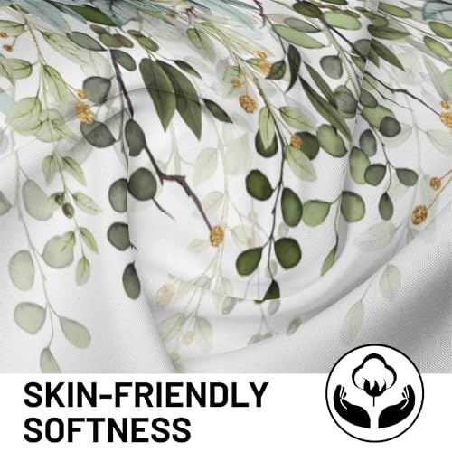 Sage Green Eucalyptus Leaves Valances for Windows 1 Panel, 42x12 in - color: Eucalyptus Leaves-green, size: 42"W x 12"L (Pack of 1)