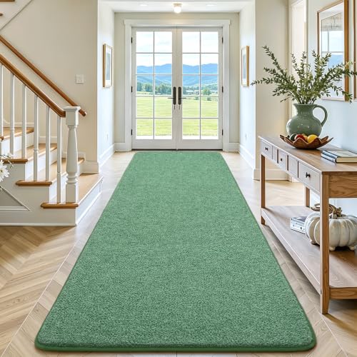 Keeko 2x6 Area Rugs for Living Room,Soft Washable Memory Foam Bedroom Rug - color: Green-white, size: 2' X 6' (Rectangular)