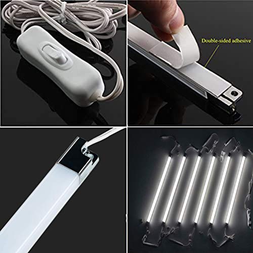 Cefrank LED Display Lights, 6-Pack Linkable Cabinet Lighting Kit 6000K - color: White