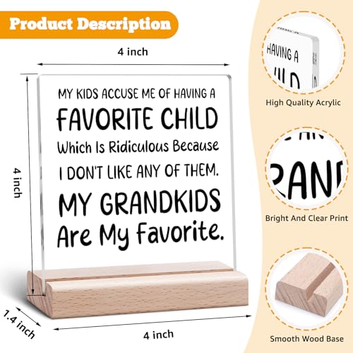 Gifts for Grandma Grandpa Desk Decorative Sign Christmas Grandparents Gifts from Granddaughter Grandson Birthday Gift for Grandparent Grandparent's Day Thanksgiving Gift for Grandparent from Grandkid - color: Grandparent