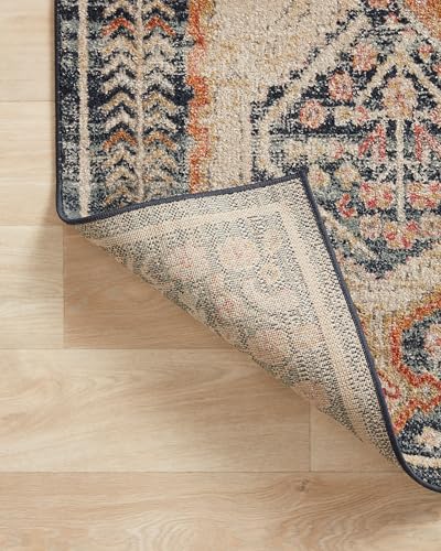 Loloi Jocelyn Navy/Multi 2'-3" x 7'-6" Runner Rug - color: Navy / Multi, size: 2'3" x 7'6" (Rectangular)