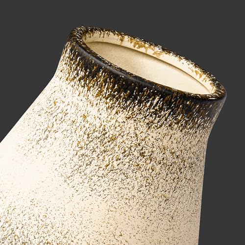 Rustic Ceramic Vase, 11 Inch Tall - color: Dark Brown, size: 11 inch