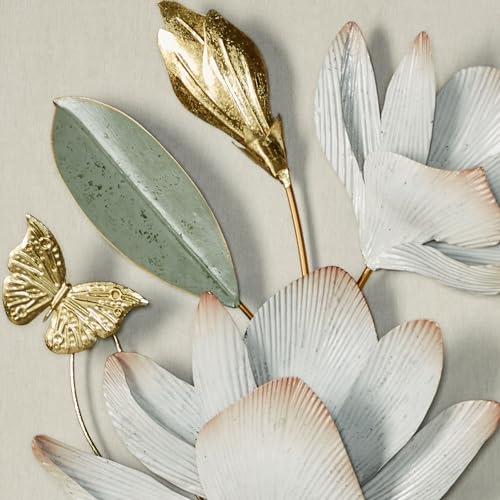 Touch of Class Magnolia Grace Floral Metal Wall Art
